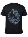Tattoed Roots Blue Lightweight Cotton T-Shirt – Daily Comfort Graphic Shirt