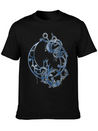 Tattoed Roots Blue Lightweight Cotton T-Shirt – Daily Comfort Graphic Shirt