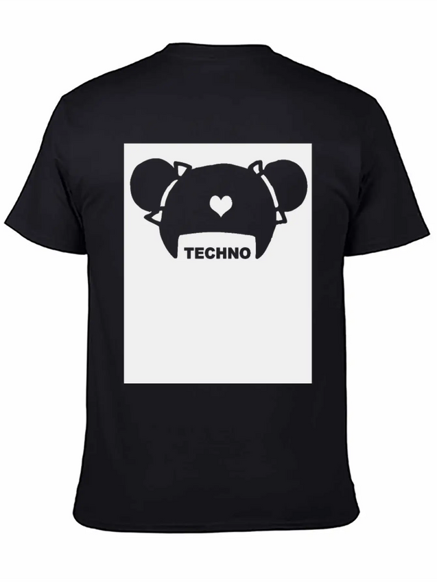 Techno Hair Underground Minimal Techno Minimal Lightweight Cotton T-Shirt – Daily Comfort Graphic Shirt