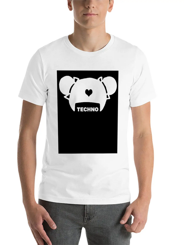 Techno Hair Underground Minimal Techno Minimal Lightweight Cotton T-Shirt – Daily Comfort Graphic Shirt