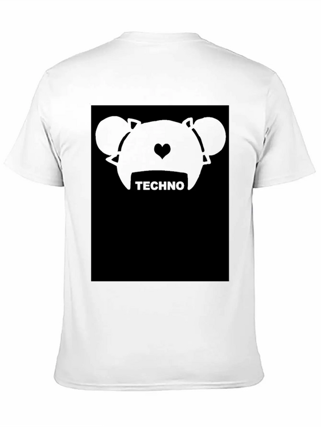 Techno Hair Underground Minimal Techno Minimal Lightweight Cotton T-Shirt – Daily Comfort Graphic Shirt