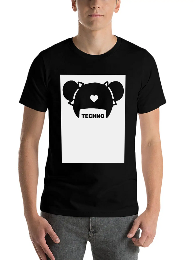 Techno Hair Underground Minimal Techno Minimal Lightweight Cotton T-Shirt – Daily Comfort Graphic Shirt