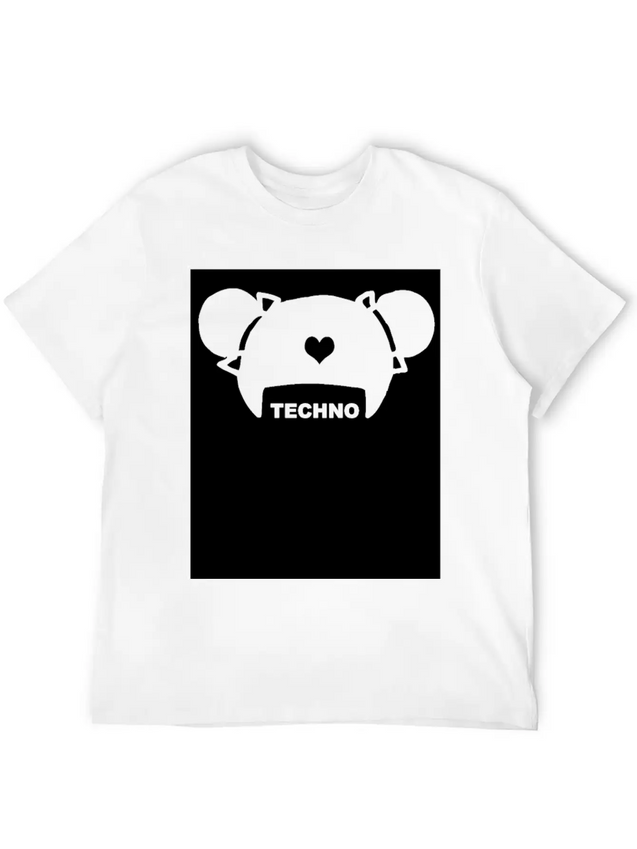 Techno Hair Underground Minimal Techno Minimal Lightweight Cotton T-Shirt – Daily Comfort Graphic Shirt