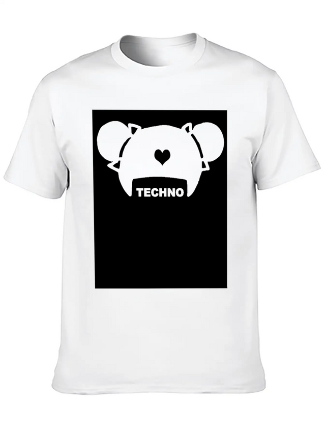 Techno Hair Underground Minimal Techno Minimal Lightweight Cotton T-Shirt – Daily Comfort Graphic Shirt