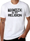 Techno Is My Religion Techno Music Lightweight Cotton T-Shirt – Daily Comfort Graphic Shirt