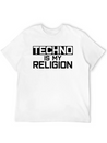 Techno Is My Religion Techno Music Lightweight Cotton T-Shirt – Daily Comfort Graphic Shirt