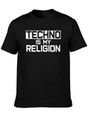 Techno Is My Religion Techno Music Lightweight Cotton T-Shirt – Daily Comfort Graphic Shirt