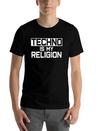 Techno Is My Religion Techno Music Lightweight Cotton T-Shirt – Daily Comfort Graphic Shirt