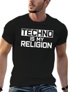 Techno Is My Religion Techno Music Lightweight Cotton T-Shirt – Daily Comfort Graphic Shirt
