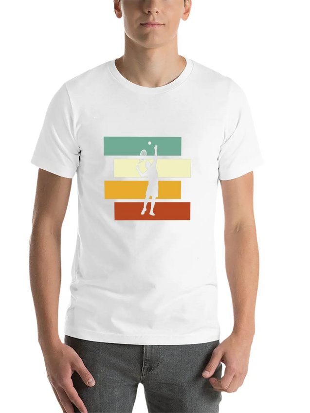 Tennis Retro Lightweight Cotton T-Shirt – Daily Comfort Graphic Shirt