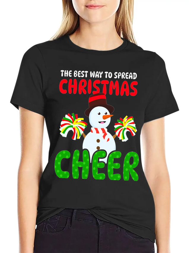 THE BEST WAY TO SPREAD CHRISTMAS Lightweight Cotton T-Shirt – Daily Comfort Graphic Shirt