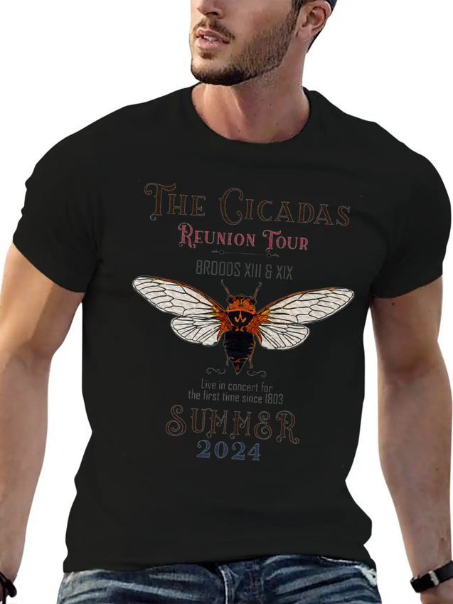 The Cicada Reunion U.S Tour 2024 Cicada Concert Lightweight Cotton T-Shirt – Daily Comfort Graphic Shirt