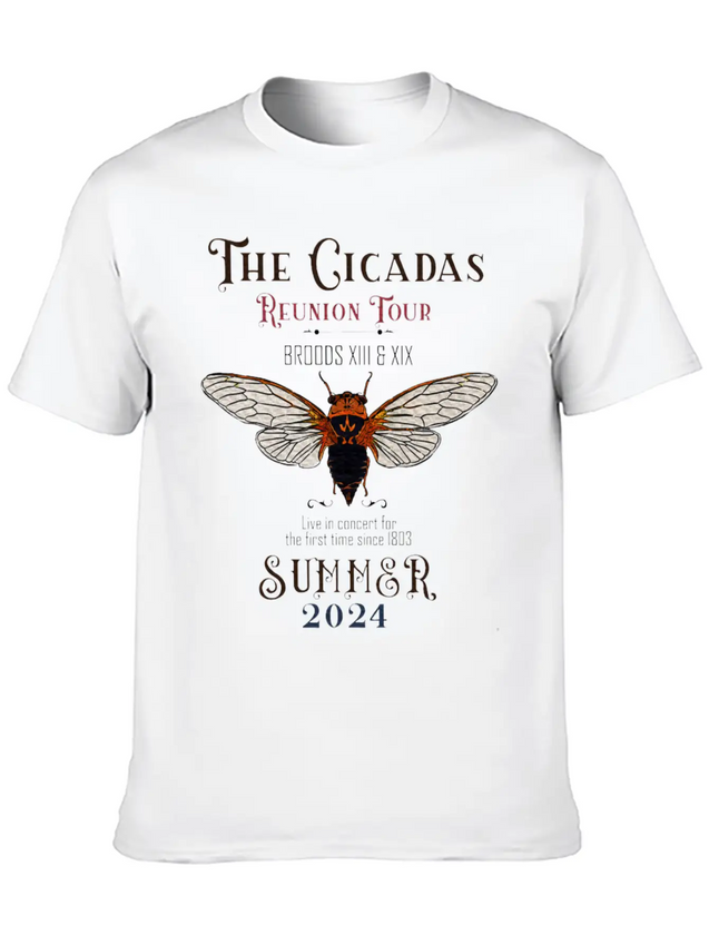 The Cicada Reunion U.S Tour 2024 Cicada Concert Lightweight Cotton T-Shirt – Daily Comfort Graphic Shirt