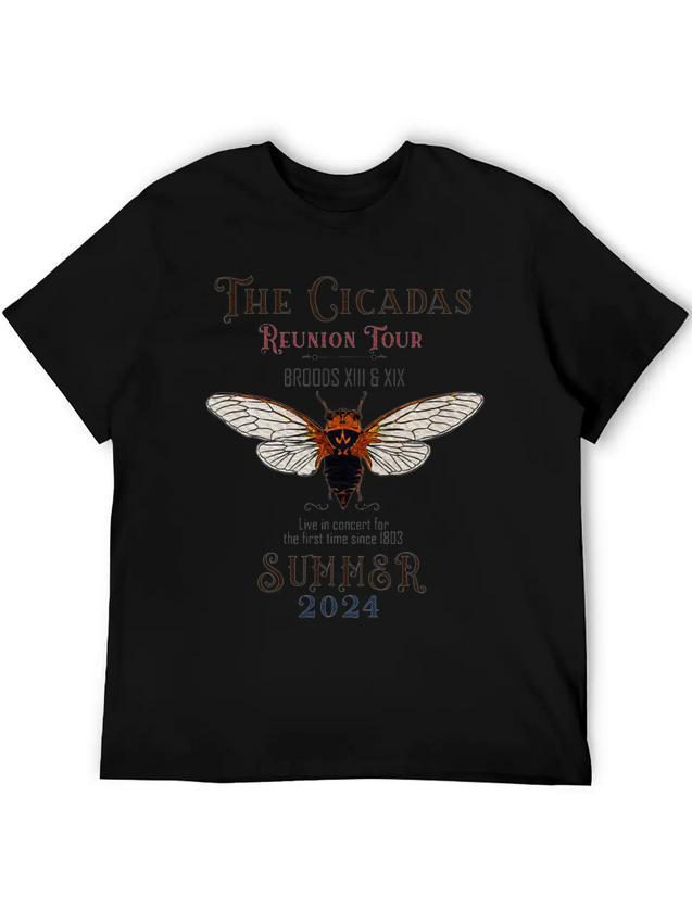 The Cicada Reunion U.S Tour 2024 Cicada Concert Lightweight Cotton T-Shirt – Daily Comfort Graphic Shirt