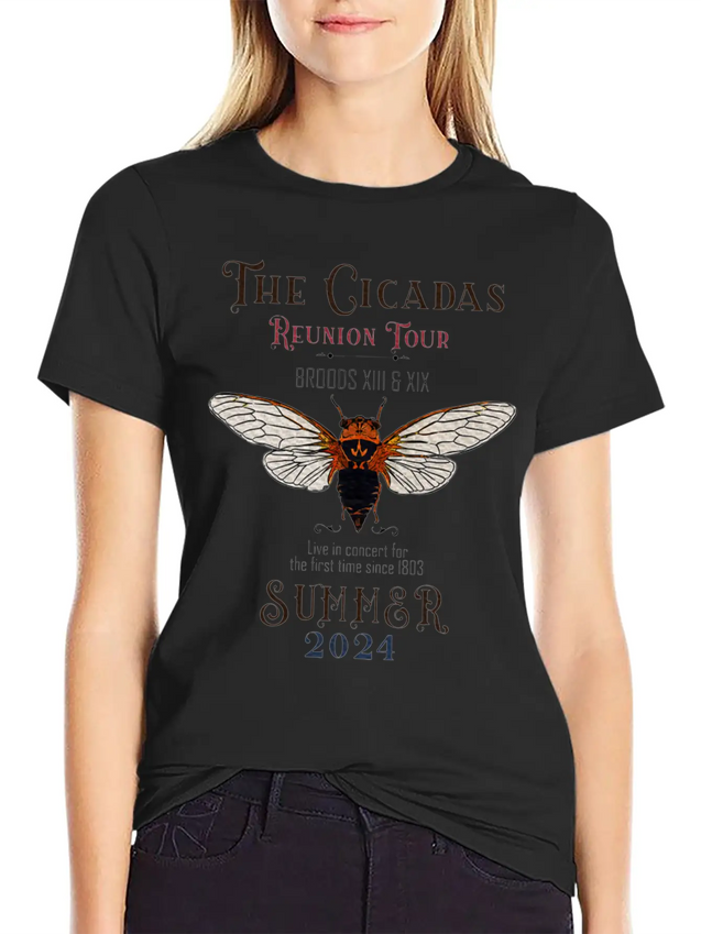 The Cicada Reunion U.S Tour 2024 Cicada Concert Lightweight Cotton T-Shirt – Daily Comfort Graphic Shirt