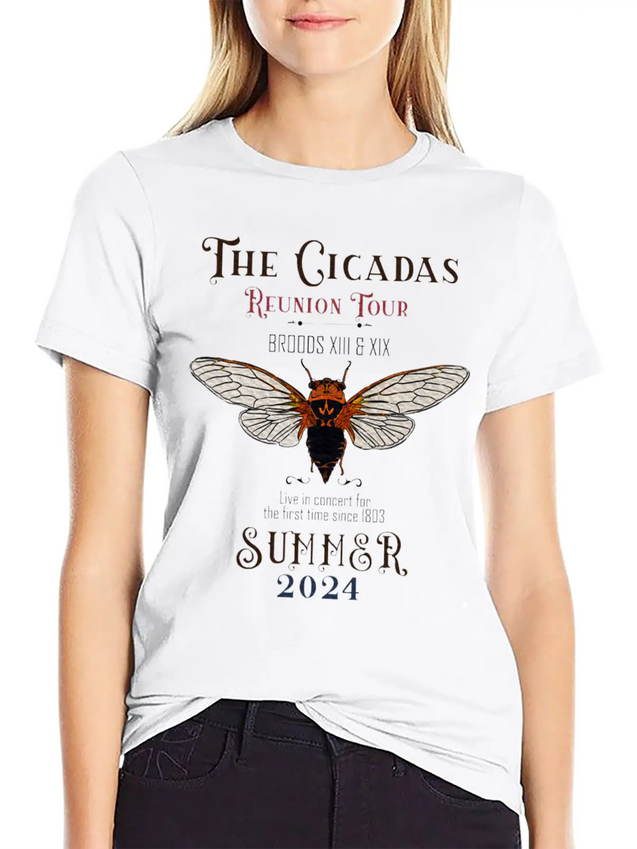 The Cicada Reunion U.S Tour 2024 Cicada Concert Lightweight Cotton T-Shirt – Daily Comfort Graphic Shirt