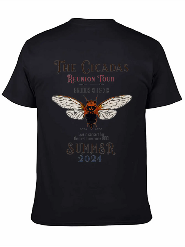 The Cicada Reunion U.S Tour 2024 Cicada Concert Lightweight Cotton T-Shirt – Daily Comfort Graphic Shirt