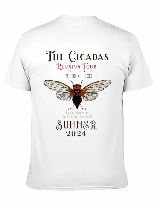 The Cicada Reunion U.S Tour 2024 Cicada Concert Lightweight Cotton T-Shirt – Daily Comfort Graphic Shirt