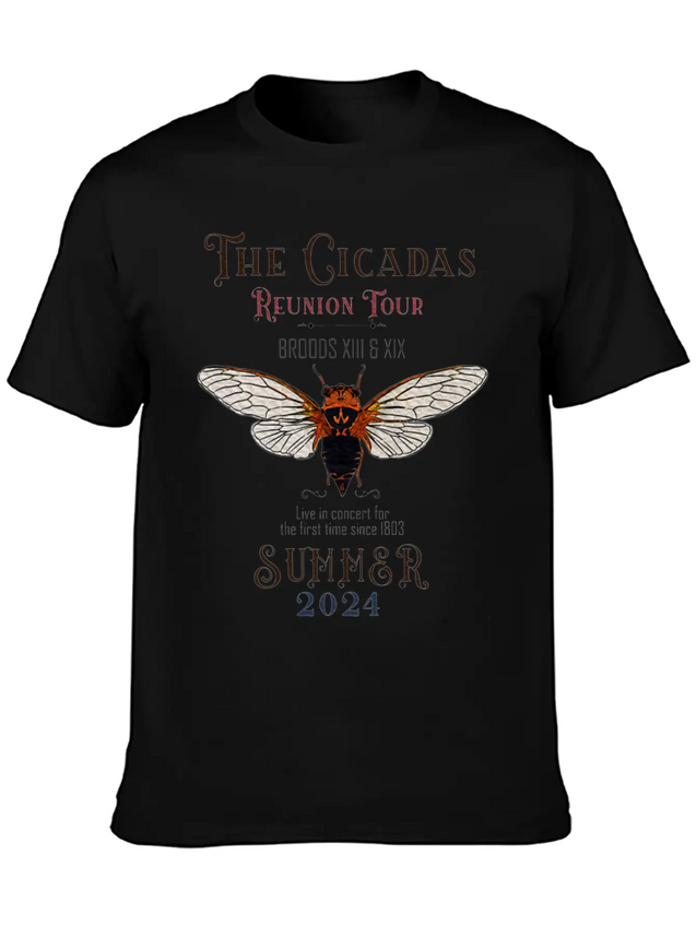 The Cicada Reunion U.S Tour 2024 Cicada Concert Lightweight Cotton T-Shirt – Daily Comfort Graphic Shirt