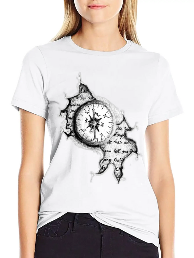 The Compass Lightweight Cotton T-Shirt – Daily Comfort Graphic Shirt