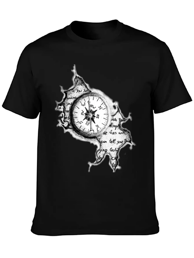 The Compass Lightweight Cotton T-Shirt – Daily Comfort Graphic Shirt