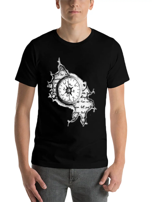 The Compass Lightweight Cotton T-Shirt – Daily Comfort Graphic Shirt