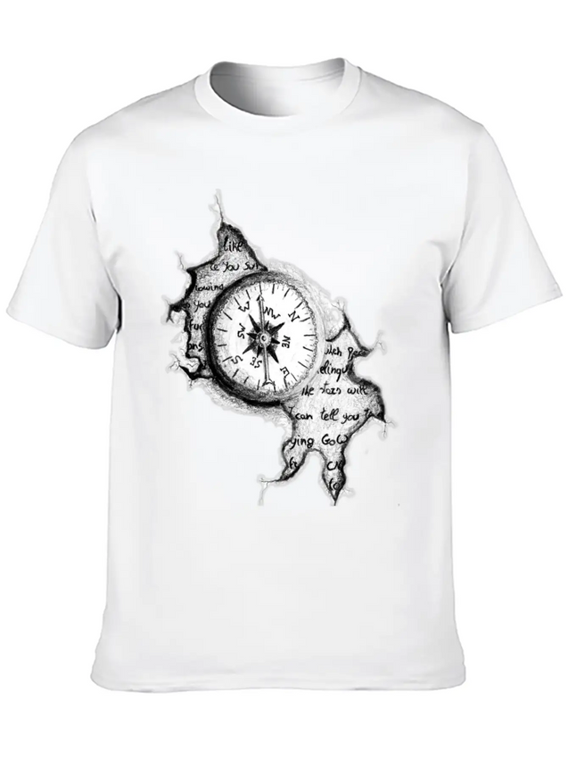 The Compass Lightweight Cotton T-Shirt – Daily Comfort Graphic Shirt