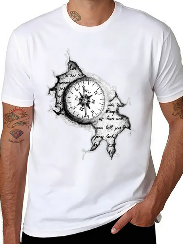 The Compass Lightweight Cotton T-Shirt – Daily Comfort Graphic Shirt