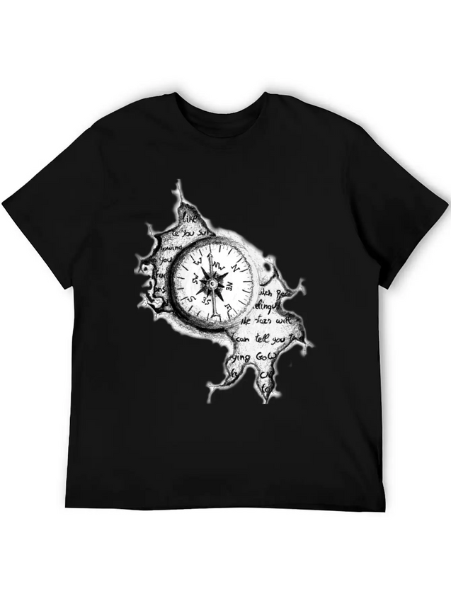 The Compass Lightweight Cotton T-Shirt – Daily Comfort Graphic Shirt
