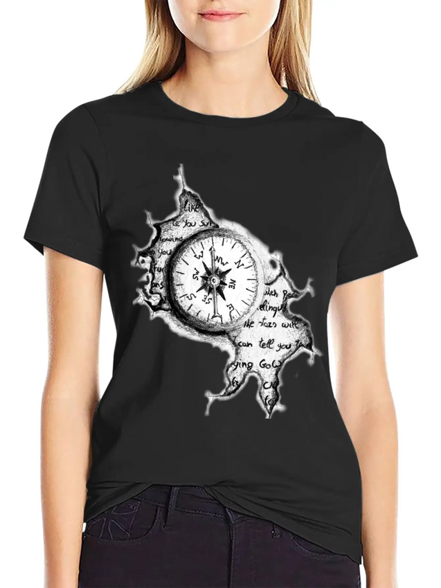 The Compass Lightweight Cotton T-Shirt – Daily Comfort Graphic Shirt