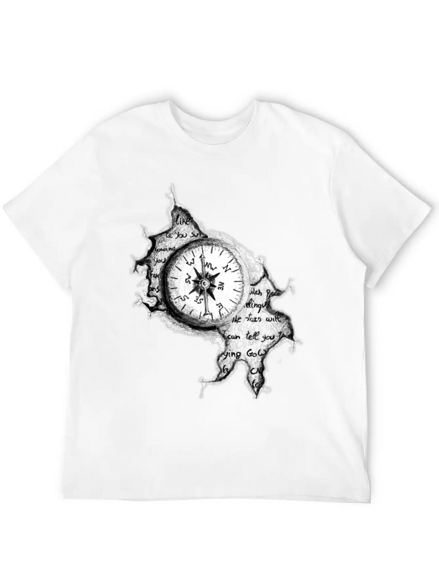 The Compass Lightweight Cotton T-Shirt – Daily Comfort Graphic Shirt