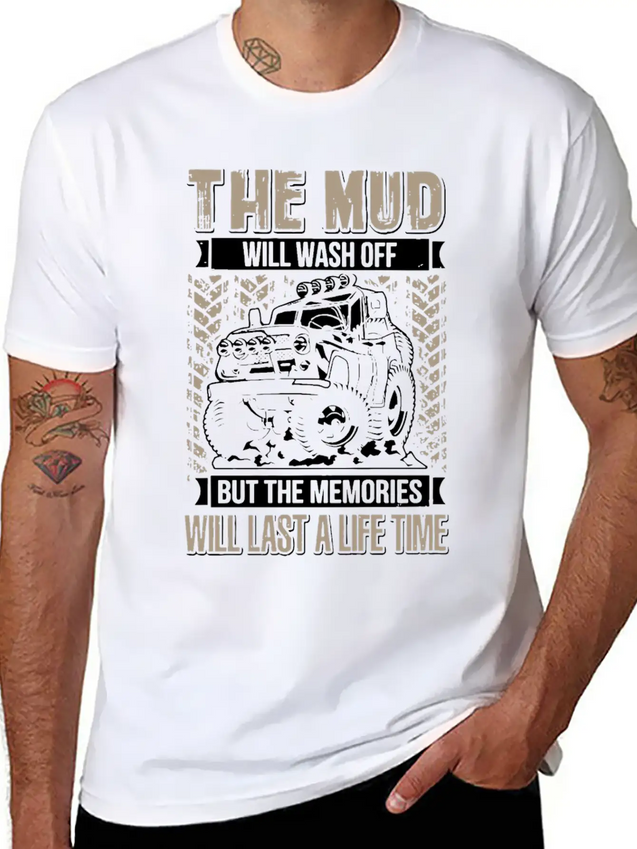 The Mud Will Wash Off Jeep Lightweight Cotton T-Shirt – Daily Comfort Graphic Shirt