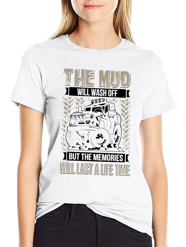 The Mud Will Wash Off Jeep Lightweight Cotton T-Shirt – Daily Comfort Graphic Shirt