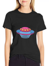 The Purple Flying Saucer Lightweight Cotton T-Shirt – Daily Comfort Graphic Shirt