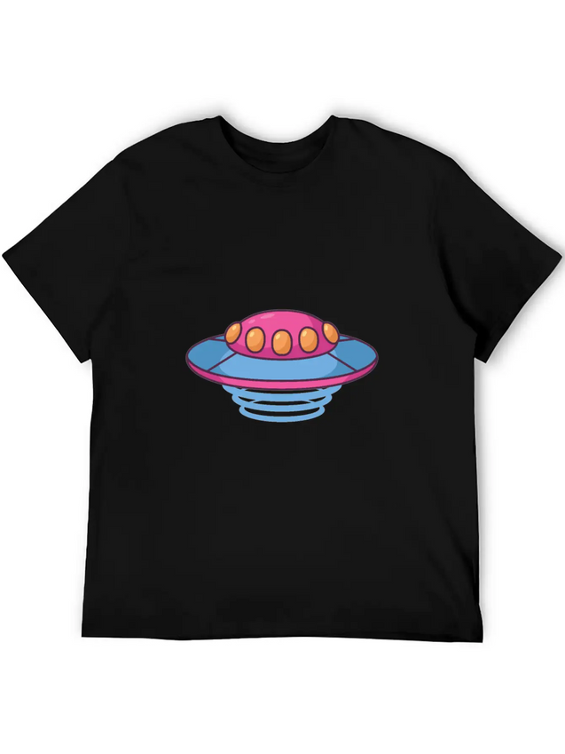 The Purple Flying Saucer Lightweight Cotton T-Shirt – Daily Comfort Graphic Shirt