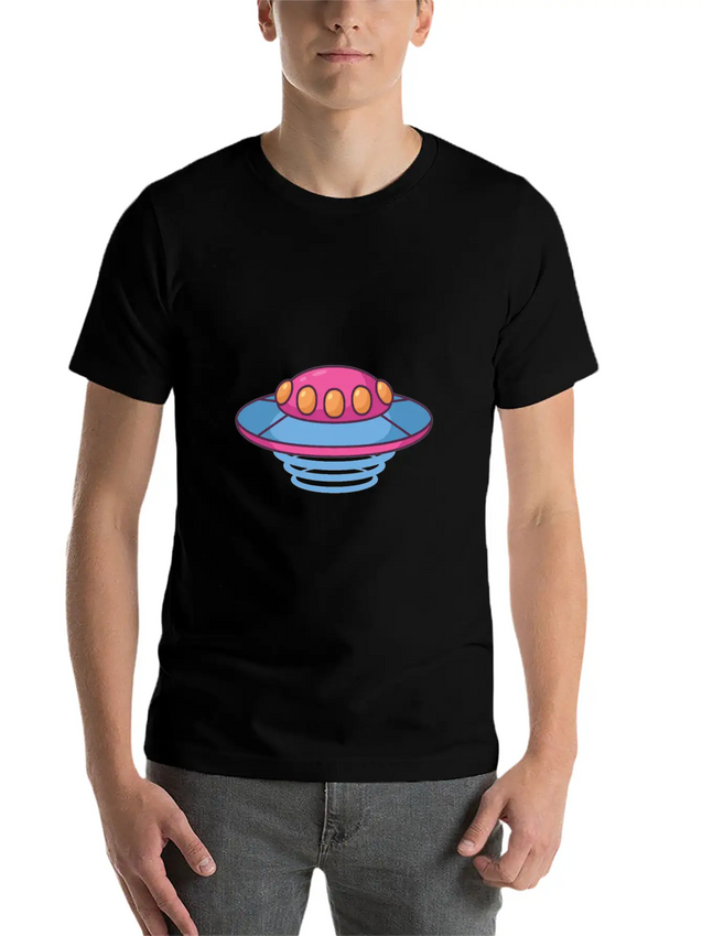 The Purple Flying Saucer Lightweight Cotton T-Shirt – Daily Comfort Graphic Shirt