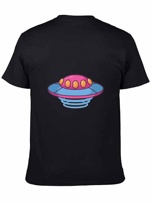 The Purple Flying Saucer Lightweight Cotton T-Shirt – Daily Comfort Graphic Shirt