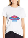 The Purple Flying Saucer Lightweight Cotton T-Shirt – Daily Comfort Graphic Shirt