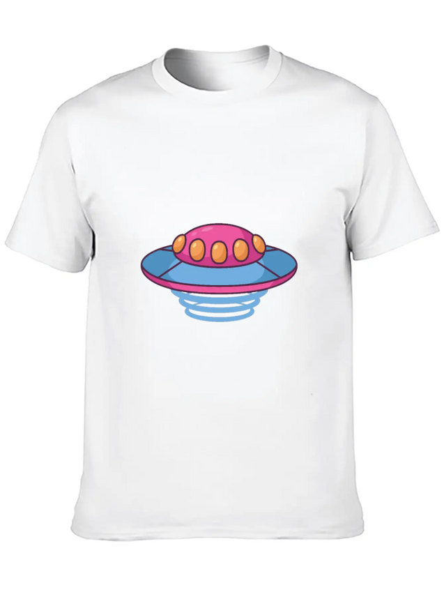 The Purple Flying Saucer Lightweight Cotton T-Shirt – Daily Comfort Graphic Shirt