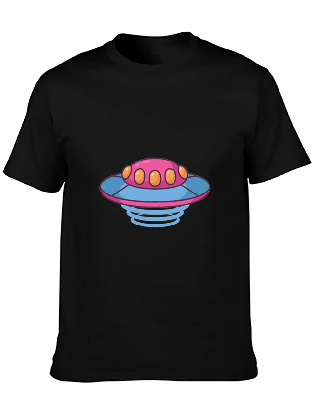 The Purple Flying Saucer Lightweight Cotton T-Shirt – Daily Comfort Graphic Shirt