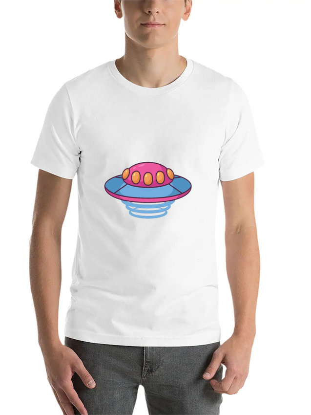 The Purple Flying Saucer Lightweight Cotton T-Shirt – Daily Comfort Graphic Shirt