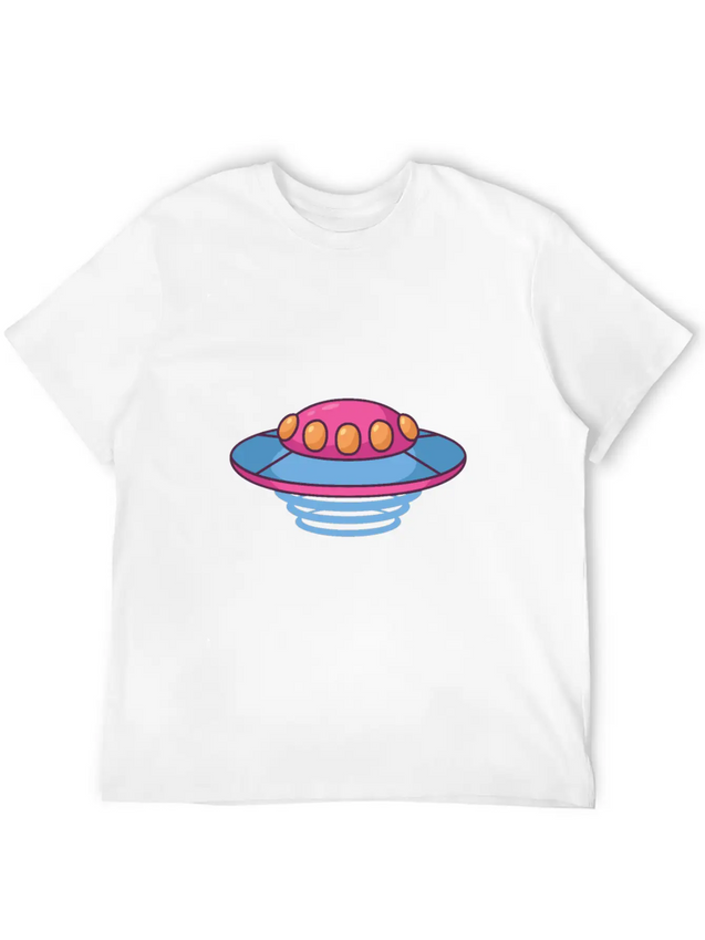 The Purple Flying Saucer Lightweight Cotton T-Shirt – Daily Comfort Graphic Shirt