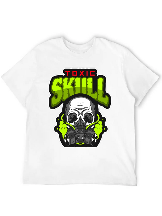 THE TOXIC SKULL Lightweight Cotton T-Shirt – Daily Comfort Graphic Shirt