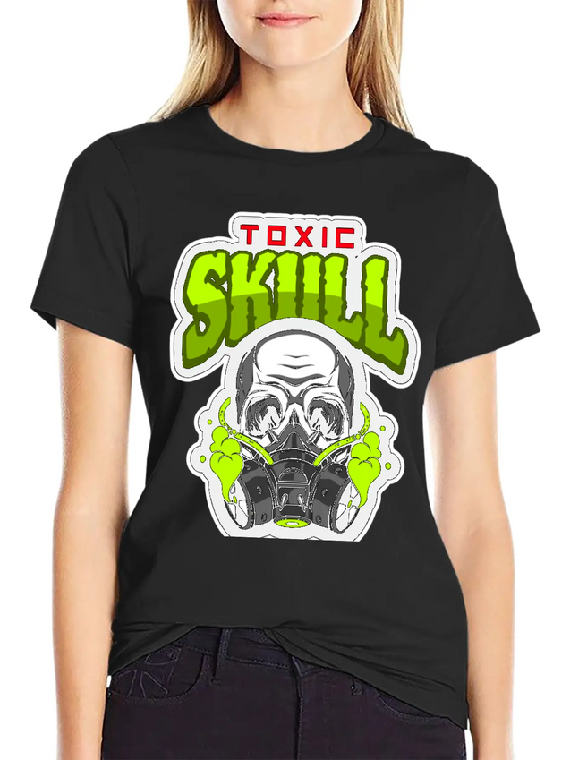 THE TOXIC SKULL Lightweight Cotton T-Shirt – Daily Comfort Graphic Shirt