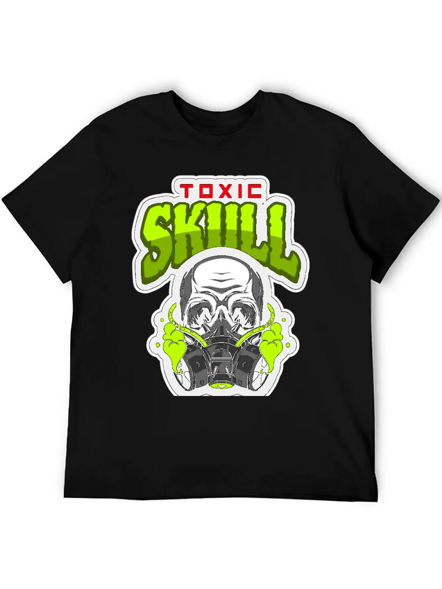 THE TOXIC SKULL Lightweight Cotton T-Shirt – Daily Comfort Graphic Shirt