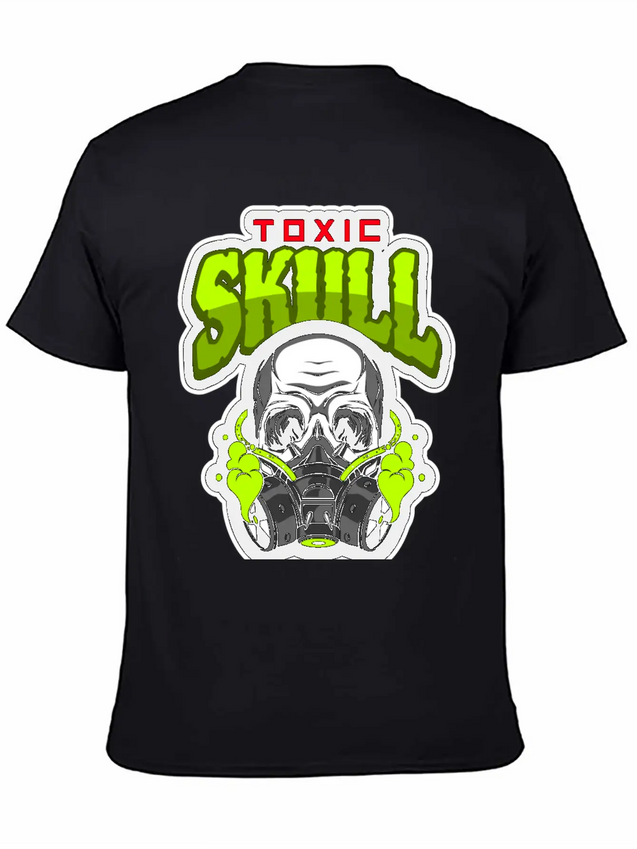THE TOXIC SKULL Lightweight Cotton T-Shirt – Daily Comfort Graphic Shirt