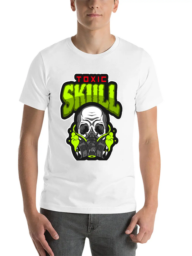 THE TOXIC SKULL Lightweight Cotton T-Shirt – Daily Comfort Graphic Shirt