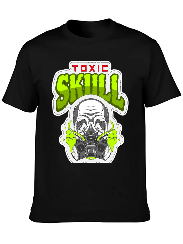 THE TOXIC SKULL Lightweight Cotton T-Shirt – Daily Comfort Graphic Shirt