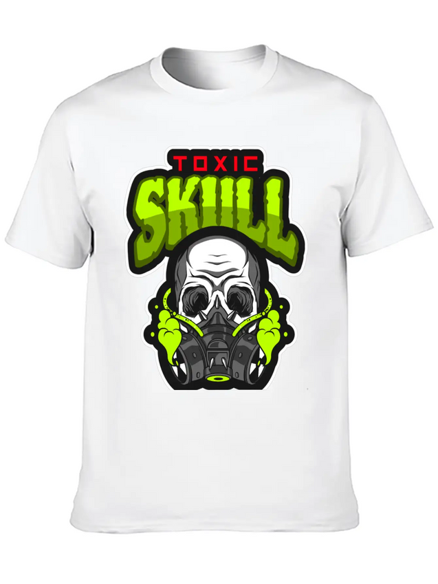 THE TOXIC SKULL Lightweight Cotton T-Shirt – Daily Comfort Graphic Shirt