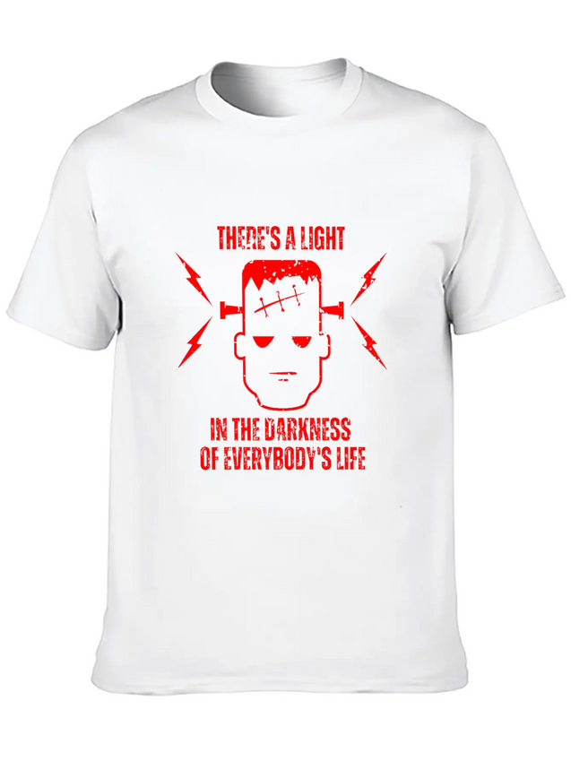 There's A Light In The Darkness Lightweight Cotton T-Shirt – Daily Comfort Graphic Shirt